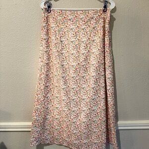 Pink Martini Stephanie Floral Midi Skirt